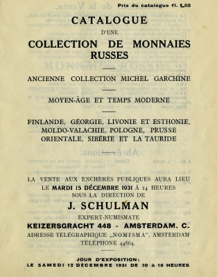 VA Schulman - 1931 - Garchine Collection Sale